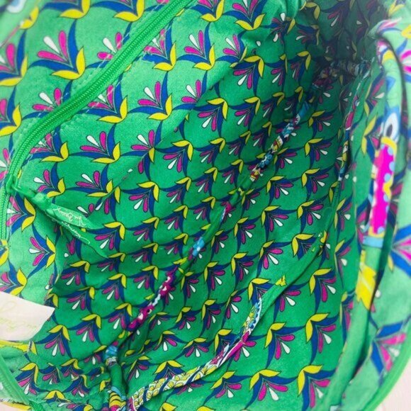 Vera Bradley Paisley Print Quilted Handbag - 12" x 6" - Green & Blue - Picture 5 of 8